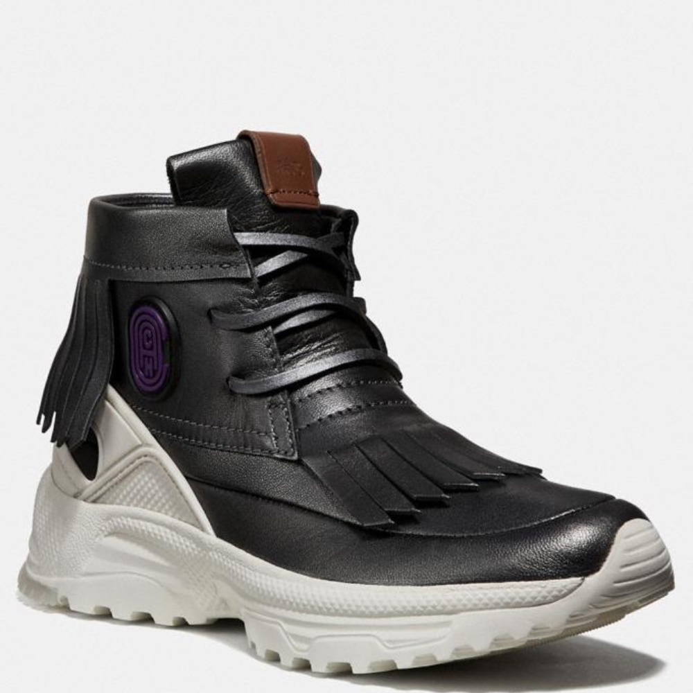 Coach Moccasin Sneakers with Fringe Detail